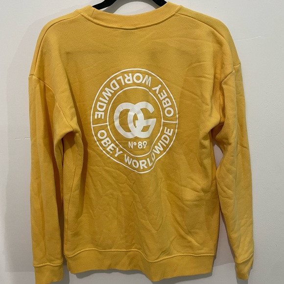 Obey Yellow Pullover - Picture 2 of 3